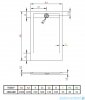 Radaway Teos F brodzik 120x100cm cemento HTF120100-74